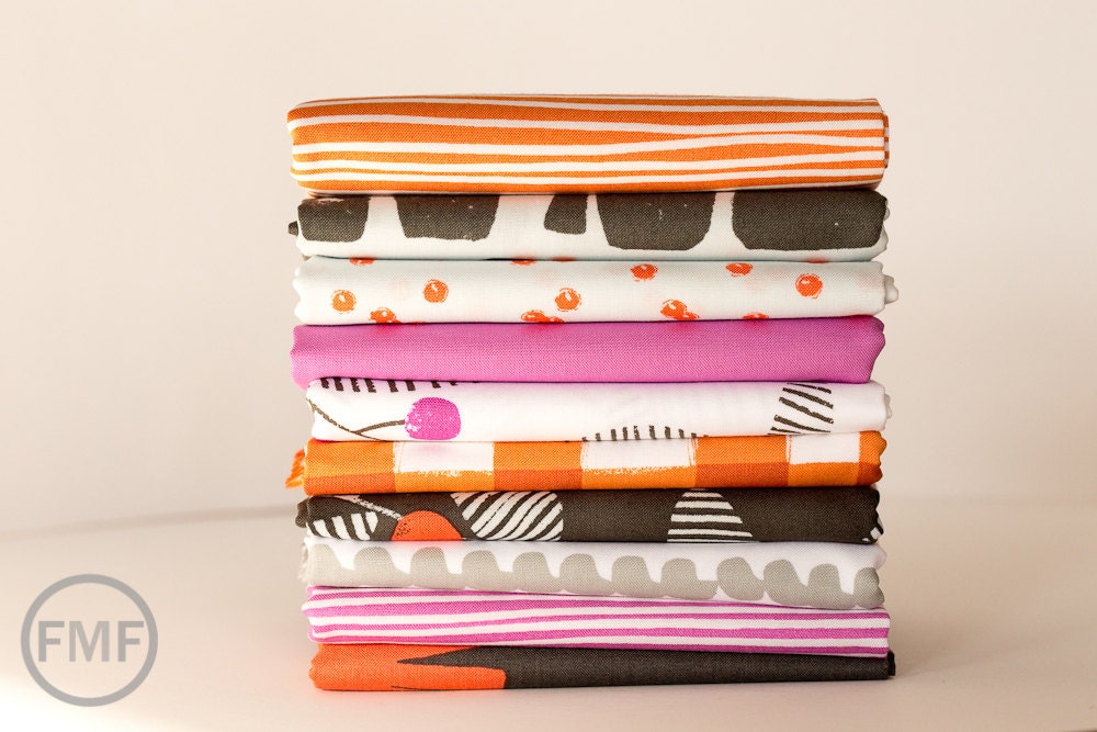 Follie Skullan in Berry, Lotta Jansdotter, Windham Fabrics, 100% Cotton Fabric, 39272-7