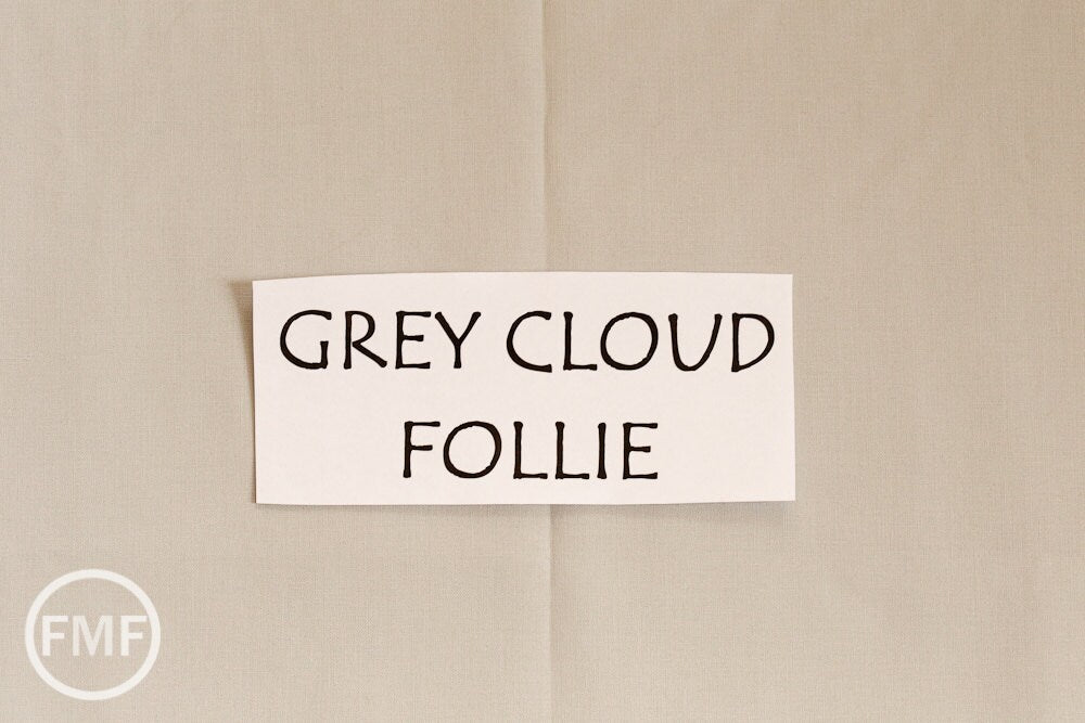 Follie Solid in Grey Cloud, Lotta Jansdotter, Windham Fabrics, 100% Cotton Fabric, 353621-9