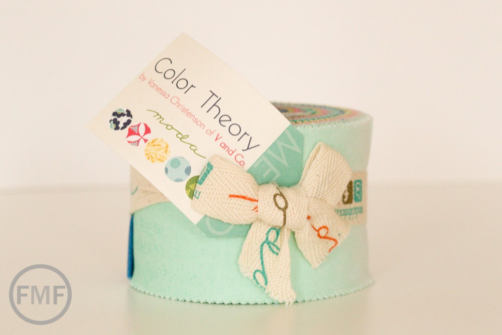 Color Theory Ombre Junior Jelly Roll, Vanessa Christenson, V and Co, Moda Fabrics, 10830JJR