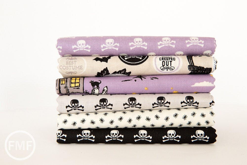 Happy Haunting Stickers in Purple, Deena Rutter, Riley Blake Designs, 100% Cotton Fabric, C4672-PURPLE