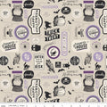 Happy Haunting Stickers in Purple, Deena Rutter, Riley Blake Designs, 100% Cotton Fabric, C4672-PURPLE