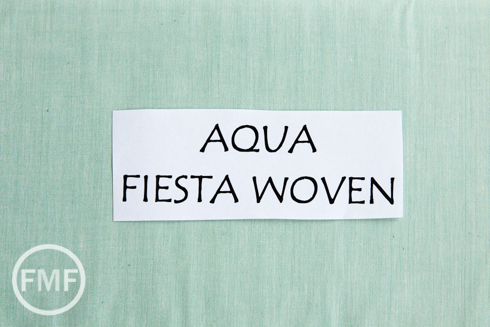 Moda Wovens Fiesta Silky in Aqua, 100% Woven Cotton Fabric, Moda Fabrics, 12130 16