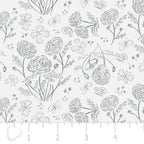 LAST PIECE Fat Quarter Kitten's Meow Toile in Iron, Heather Rosas, 100% Cotton, Camelot Fabrics, 6141404 3