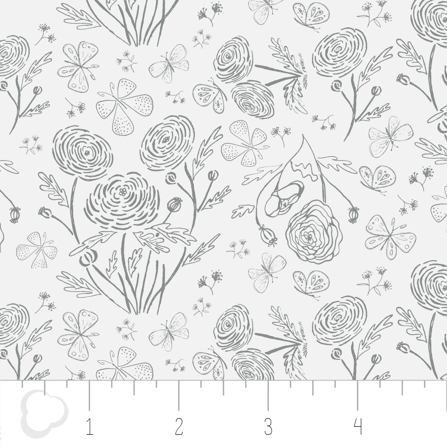 LAST PIECE Fat Quarter Kitten's Meow Toile in Iron, Heather Rosas, 100% Cotton, Camelot Fabrics, 6141404 3