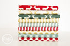 Postcards for Santa Dots in Green, My Mind's Eye, Marcia Cornell, Riley Blake Designs, 100% Cotton Fabric, C4754-GREEN