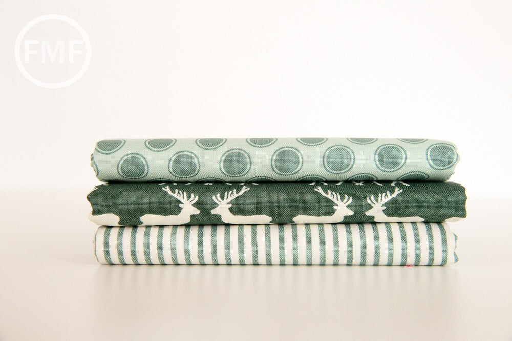 Postcards for Santa Dots in Green, My Mind's Eye, Marcia Cornell, Riley Blake Designs, 100% Cotton Fabric, C4754-GREEN