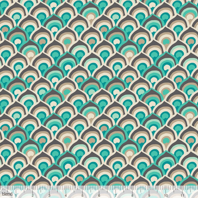 Affinity Scales in Blue, Jessica Swift, Blend Fabrics, 100% Cotton Fabric, 111.107.05.2