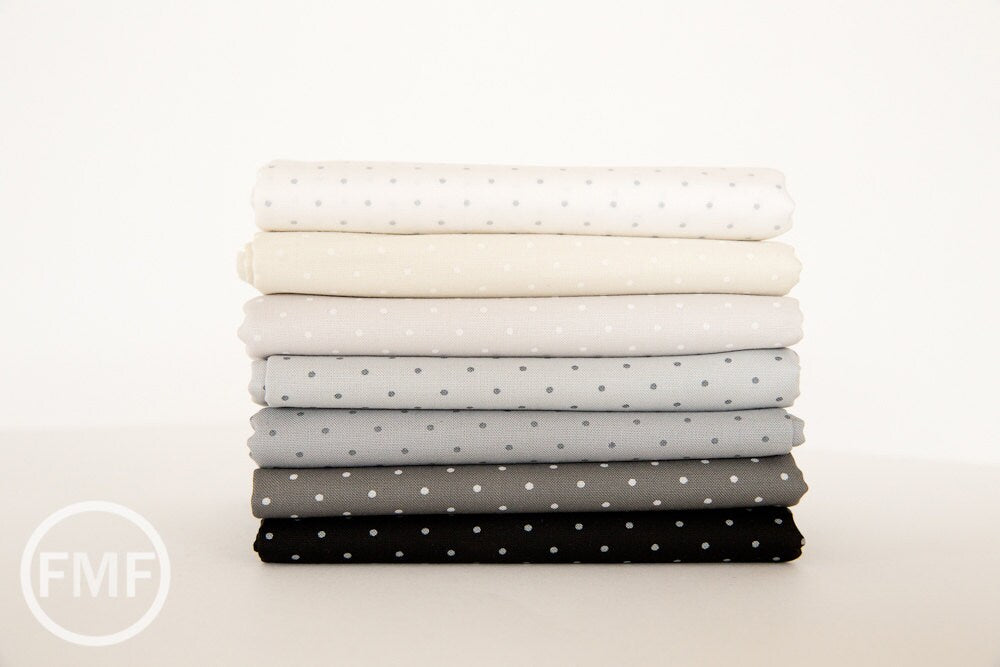 LAST PIECE Fat Quarter Modern Background Ink Pindot Black, Brigitte Heitland, Zen Chic, Moda Fabrics, 100% Cotton Fabric, 1588 29