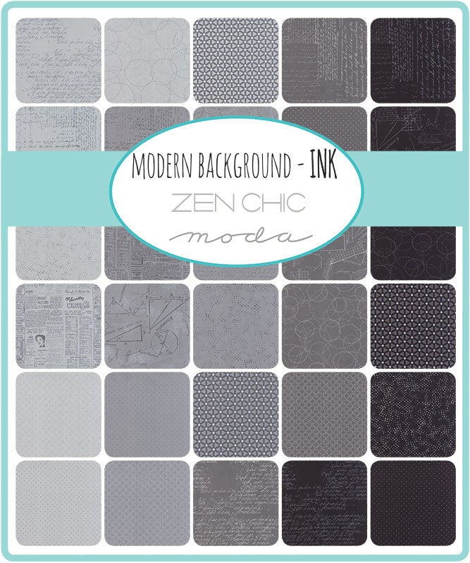 LAST PIECE Fat Quarter Modern Background Ink Pindot Black, Brigitte Heitland, Zen Chic, Moda Fabrics, 100% Cotton Fabric, 1588 29