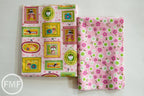 Whimsical Storybook Daisies in Garden, Tara Lilly, Robert Kaufman Fabrics, 100% Cotton Fabric, AYT-15656-238 GARDEN