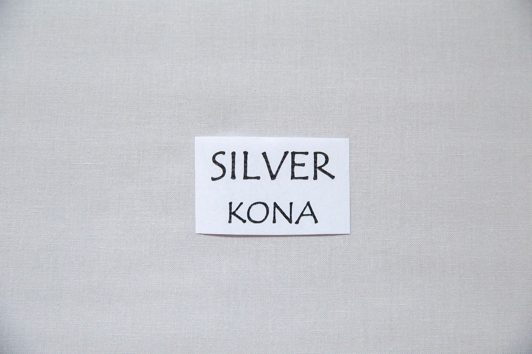 Silver Kona Cotton Solid Fabric from Robert Kaufman, K001-1333