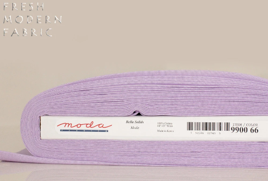 Lilac Bella Cotton Solid Fabric from Moda, 9900 66