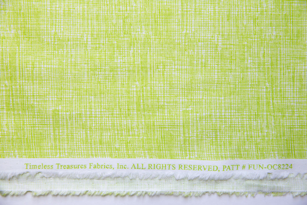 Sketch in Lime, Timeless Treasures, FUN-C8224-LIME