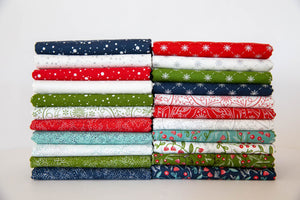 Merrymaking Snow Dots Bundle, 5 Pieces, Gingiber, Moda Fabrics, 48346