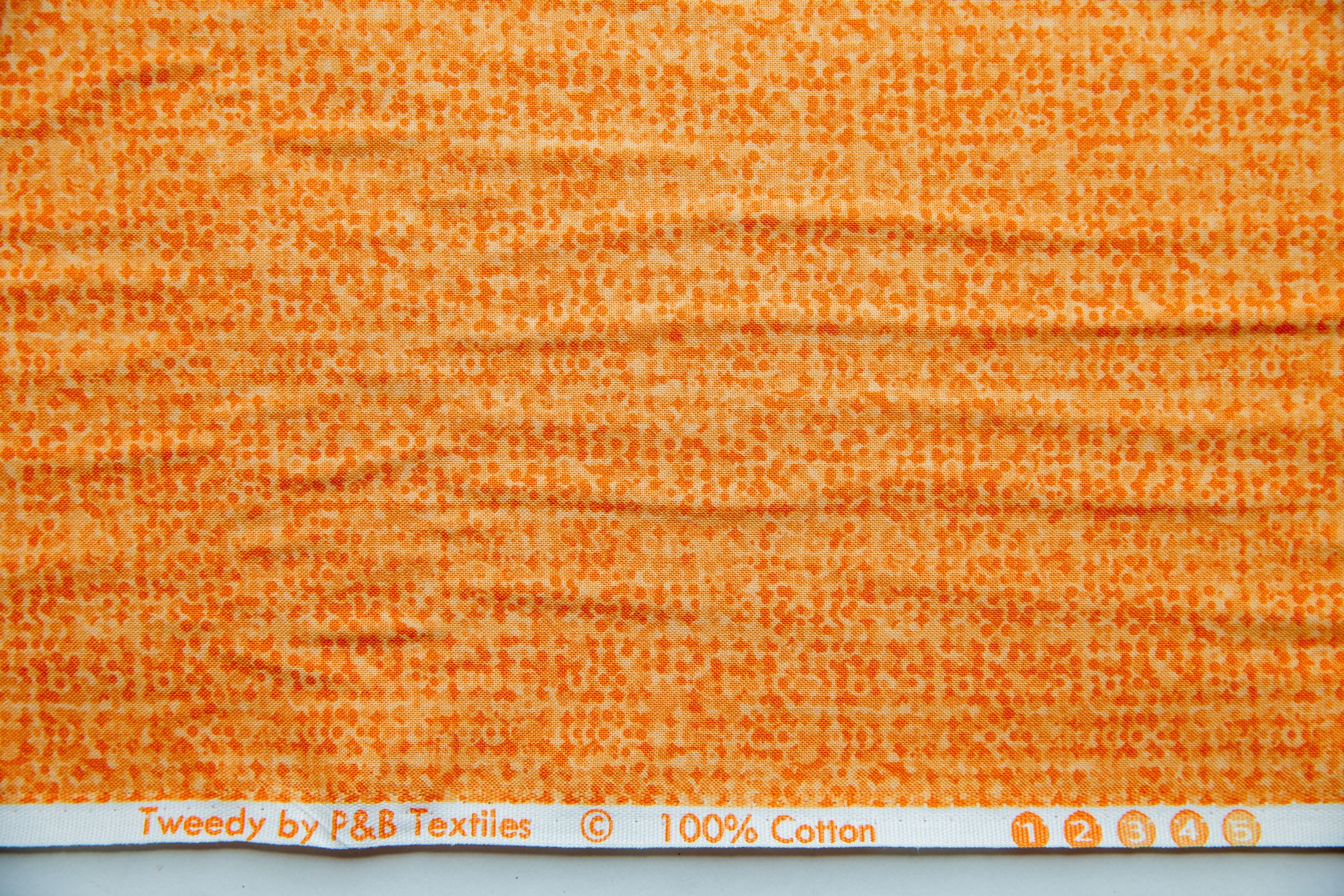 Tweedy in Orange, P&B Textiles, 100% Cotton Fabric