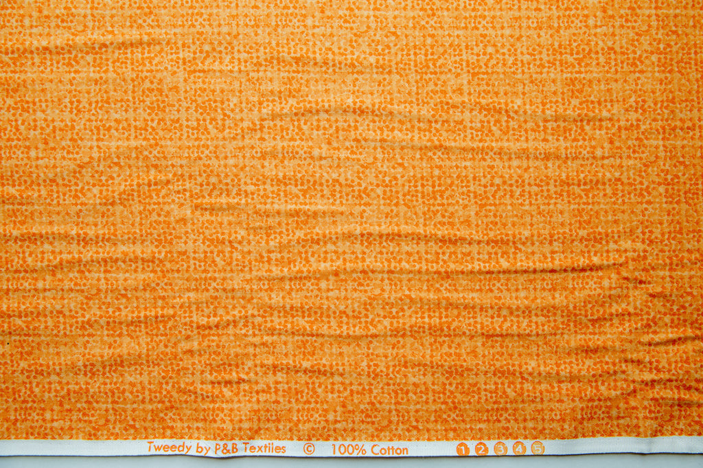Tweedy in Orange, P&B Textiles, 100% Cotton Fabric