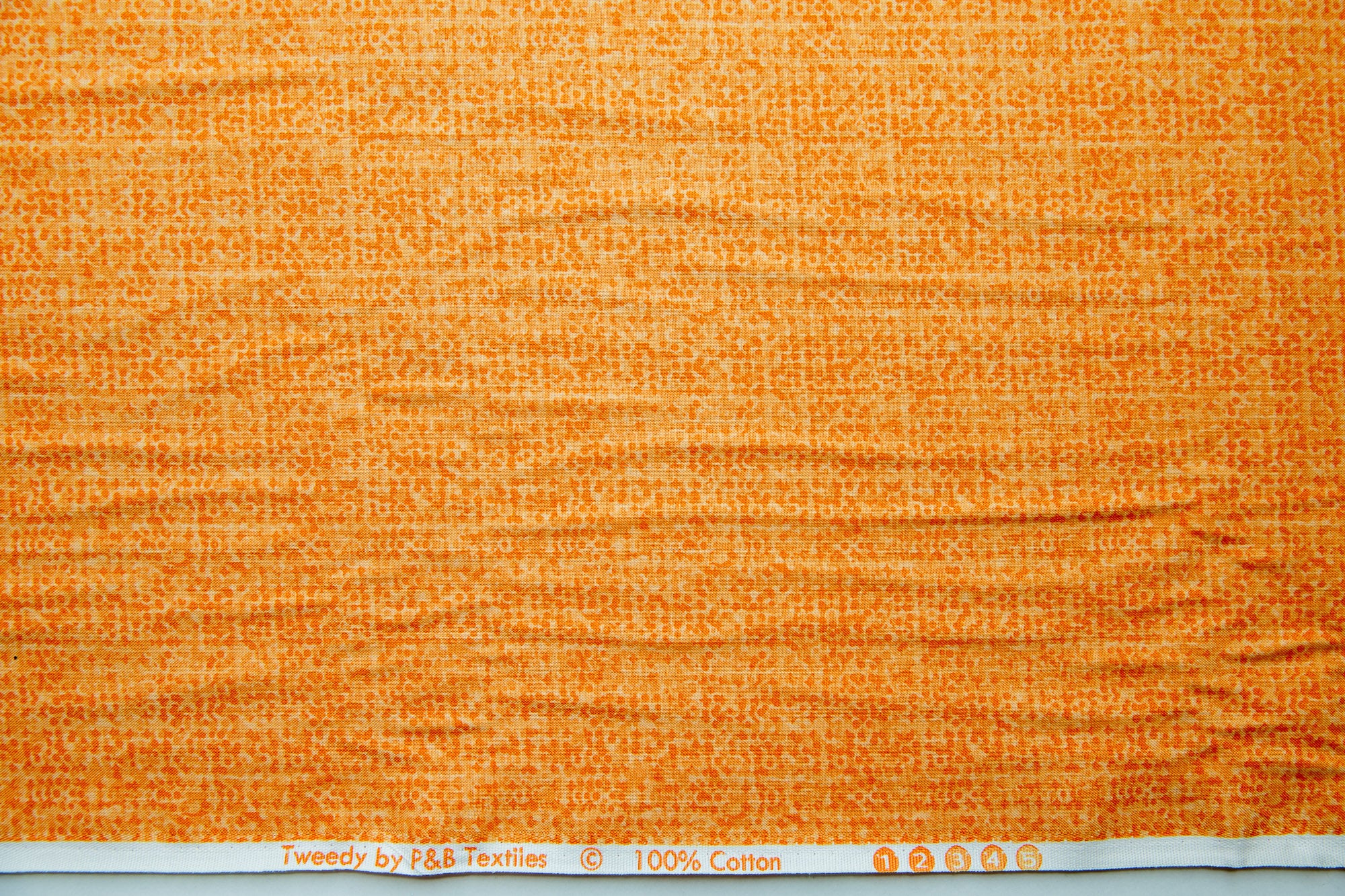 Tweedy in Orange, P&B Textiles, 100% Cotton Fabric