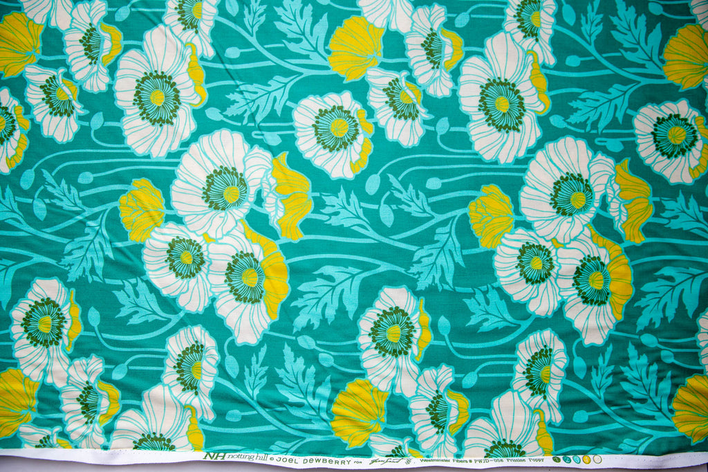 Notting Hill Pristine Poppy in Teal, Joel Dewberry, PWJD-058