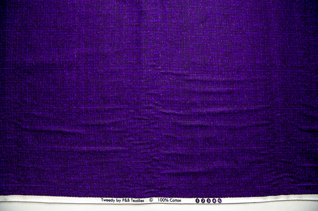 Tweedy in Purple, P&B Textiles, 100% Cotton Fabric