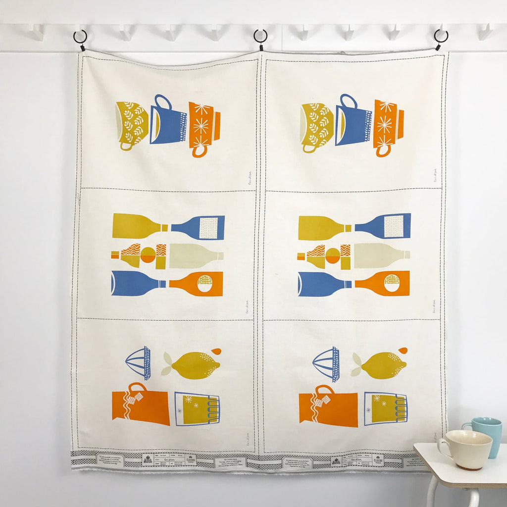 British Invasion Tea Towel Panel, Rachel Cave, BI0003