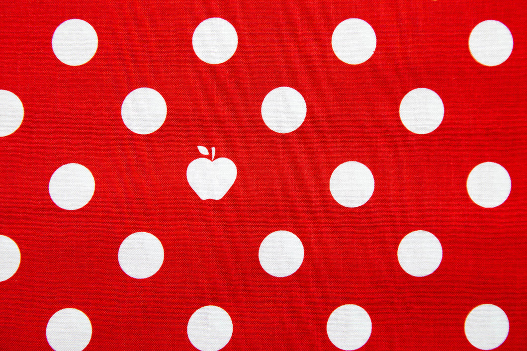 Apple of My Eye Apple Dots in Red, Quilted Fish, Amanda Herring, C2895-Red