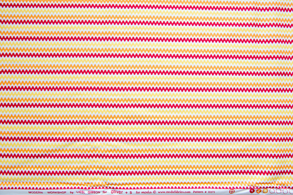 Modern Workshop Ric Rac in Orange and Yellow, Liesl Gibson, Oliver + S, 11171 22