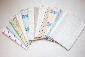 Low Volume Scrap Cabin Bundle, 12 Pieces, Stitched in Color Scrap Cabin Sew Along Bundle