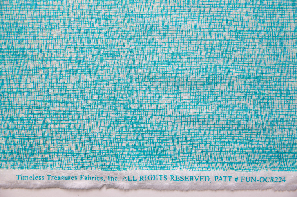 Sketch in Turquoise, Timeless Treasures, FUN-C8224-TURQUOISE