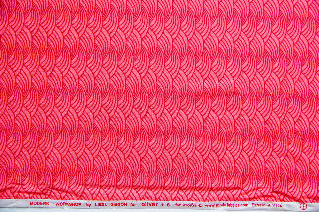 Modern Workshop Wave in Frothy Pink, Liesl Gibson, Oliver + S, 11174 11