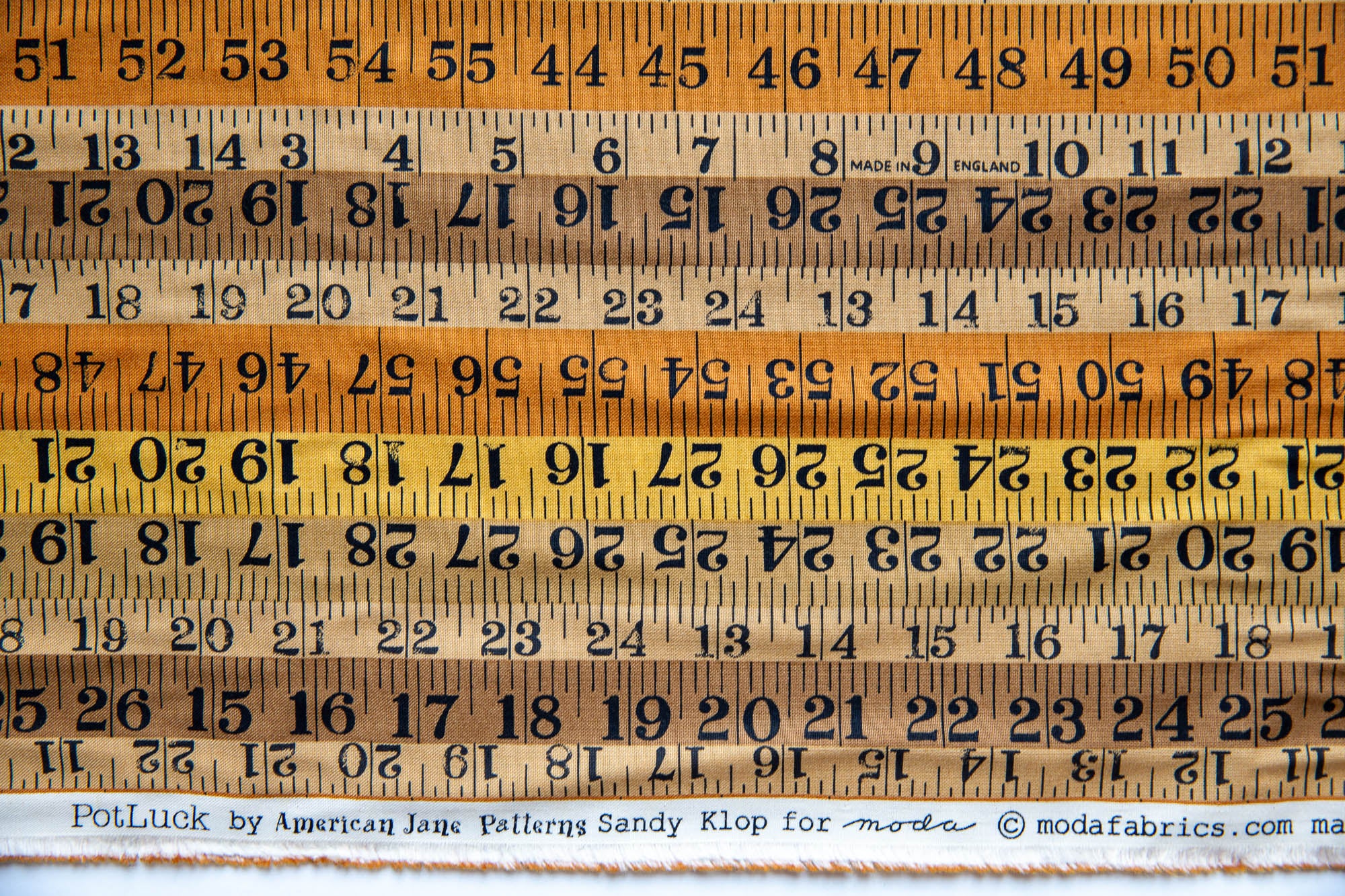 Pot Luck Measuring Tapes Bundle, 3 Pieces, American Jane, Moda Fabrics, 21646