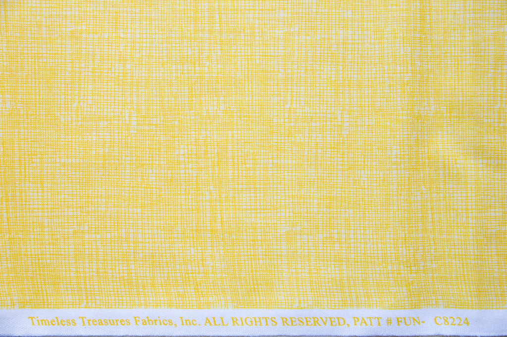 Sketch in Yellow, Timeless Treasures, FUN-C8224-YELLOW