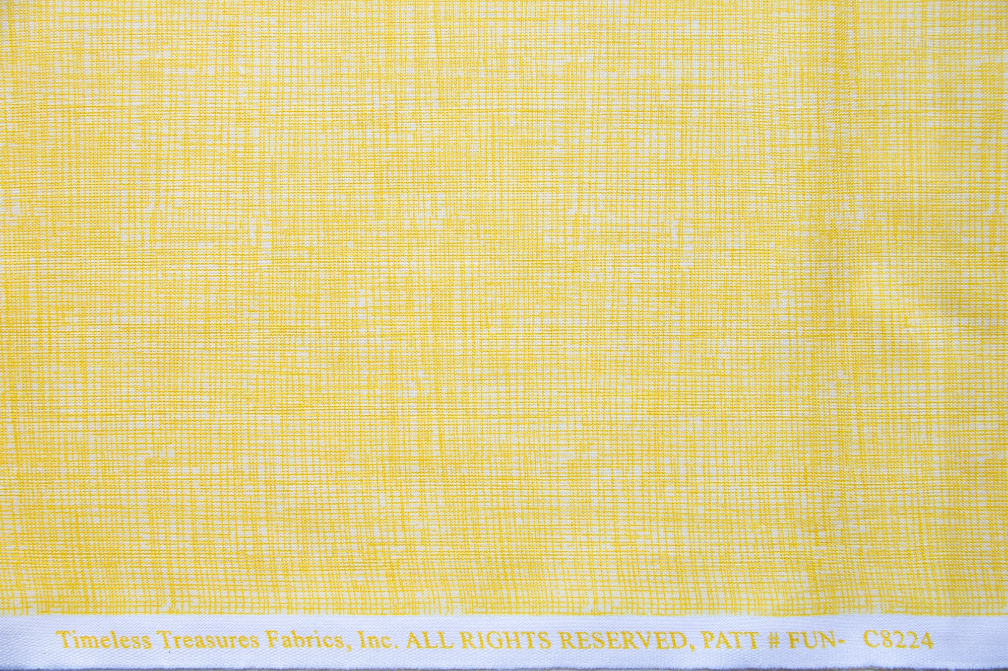 Sketch in Yellow, Timeless Treasures, FUN-C8224-YELLOW