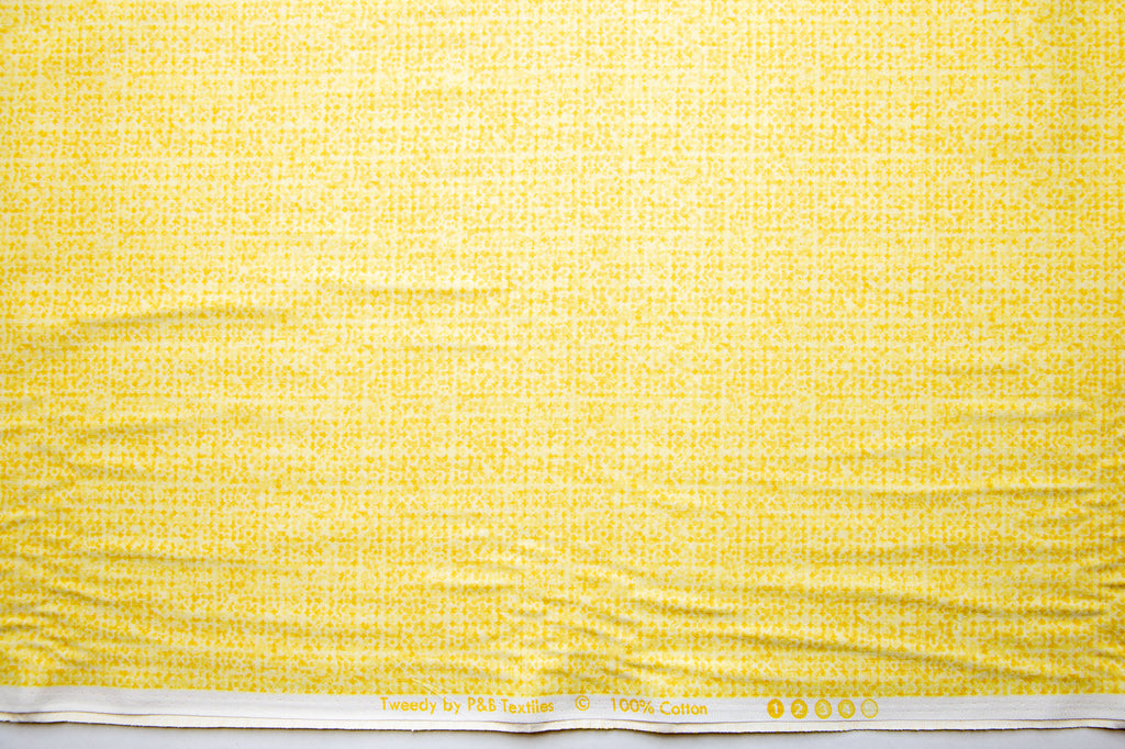Tweedy in Yellow, P&B Textiles, 100% Cotton Fabric