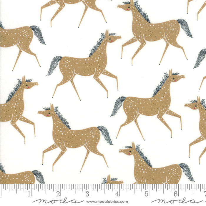 Farm Charm Pony Party in Cloud White, Gingiber, Moda Fabrics, 48293 11