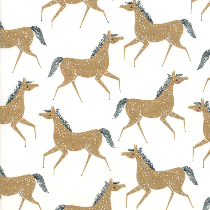 Farm Charm Pony Party in Cloud White, Gingiber, Moda Fabrics, 48293 11