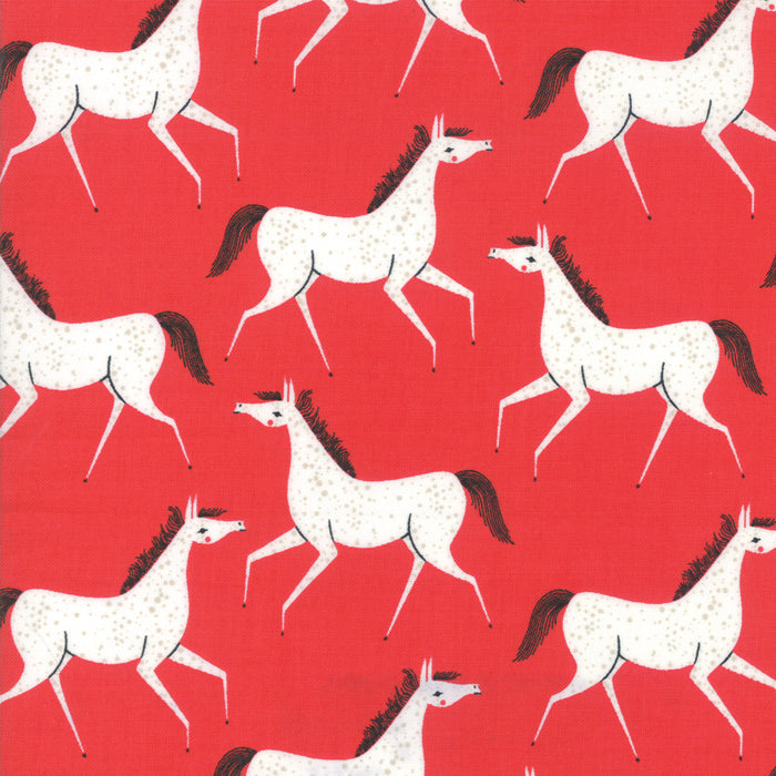 Farm Charm Pony Party in Rooster Red, Gingiber, Moda Fabrics, 48293 14