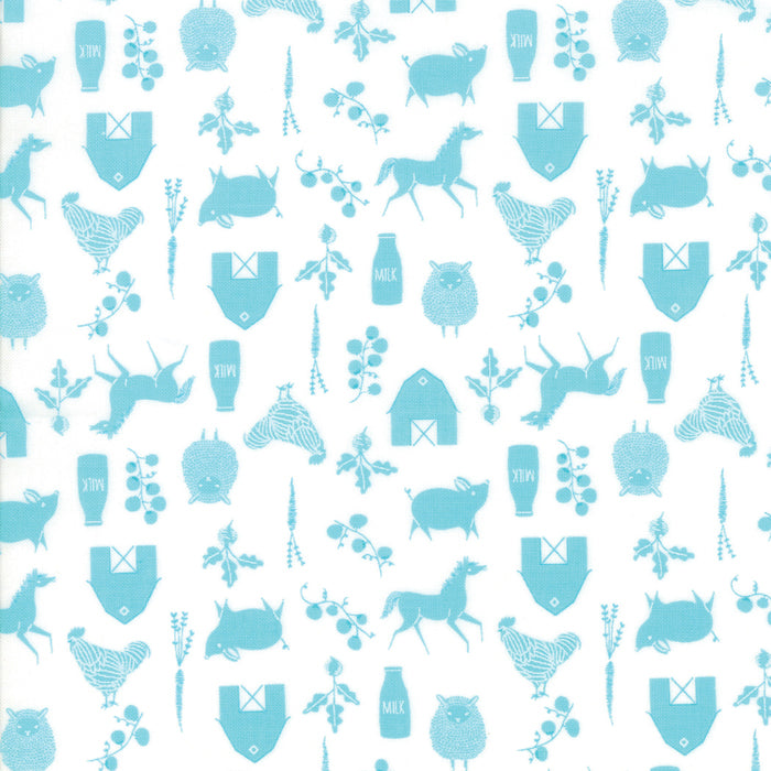 Farm Charm in Cloud Pond, Gingiber, Moda Fabrics, 48294 15