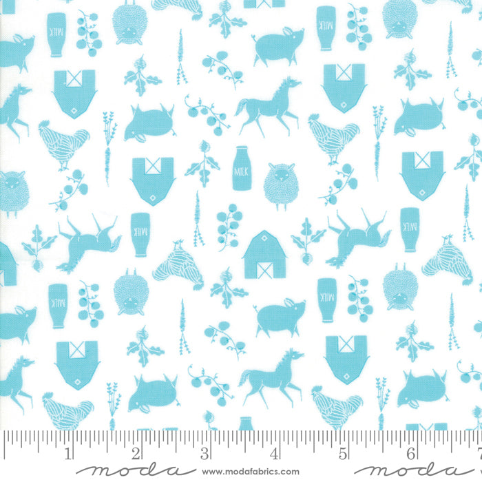 Farm Charm in Cloud Pond, Gingiber, Moda Fabrics, 48294 15