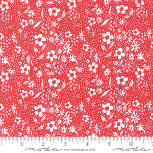Farm Charm Floral in Rooster Red, Gingiber, Moda Fabrics, 48295 14