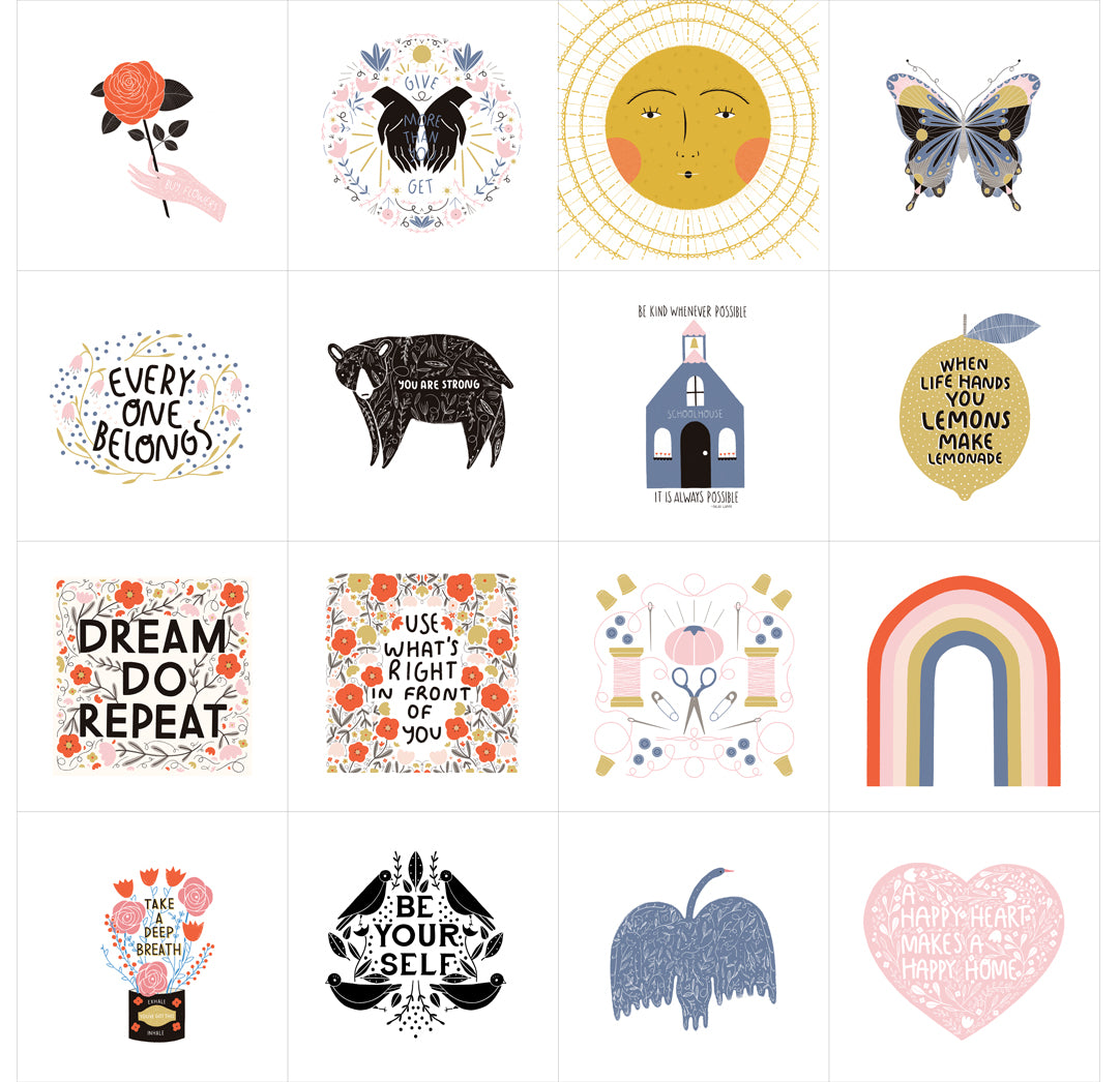 Words to Live By Panel, Gingiber, Moda Fabrics, 48320 11