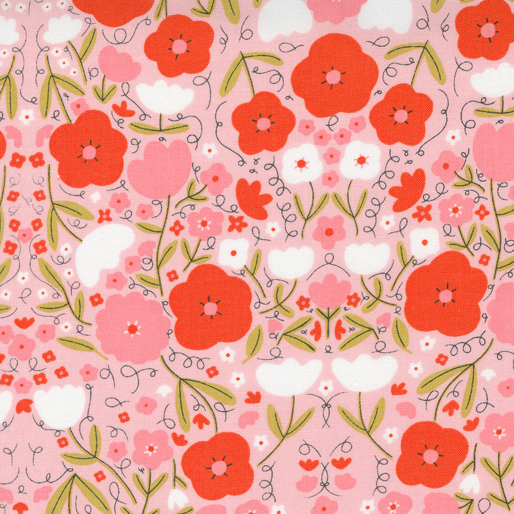 Words to Live By Peppy Petals in Cameo, Gingiber, Moda Fabrics, 48321 13