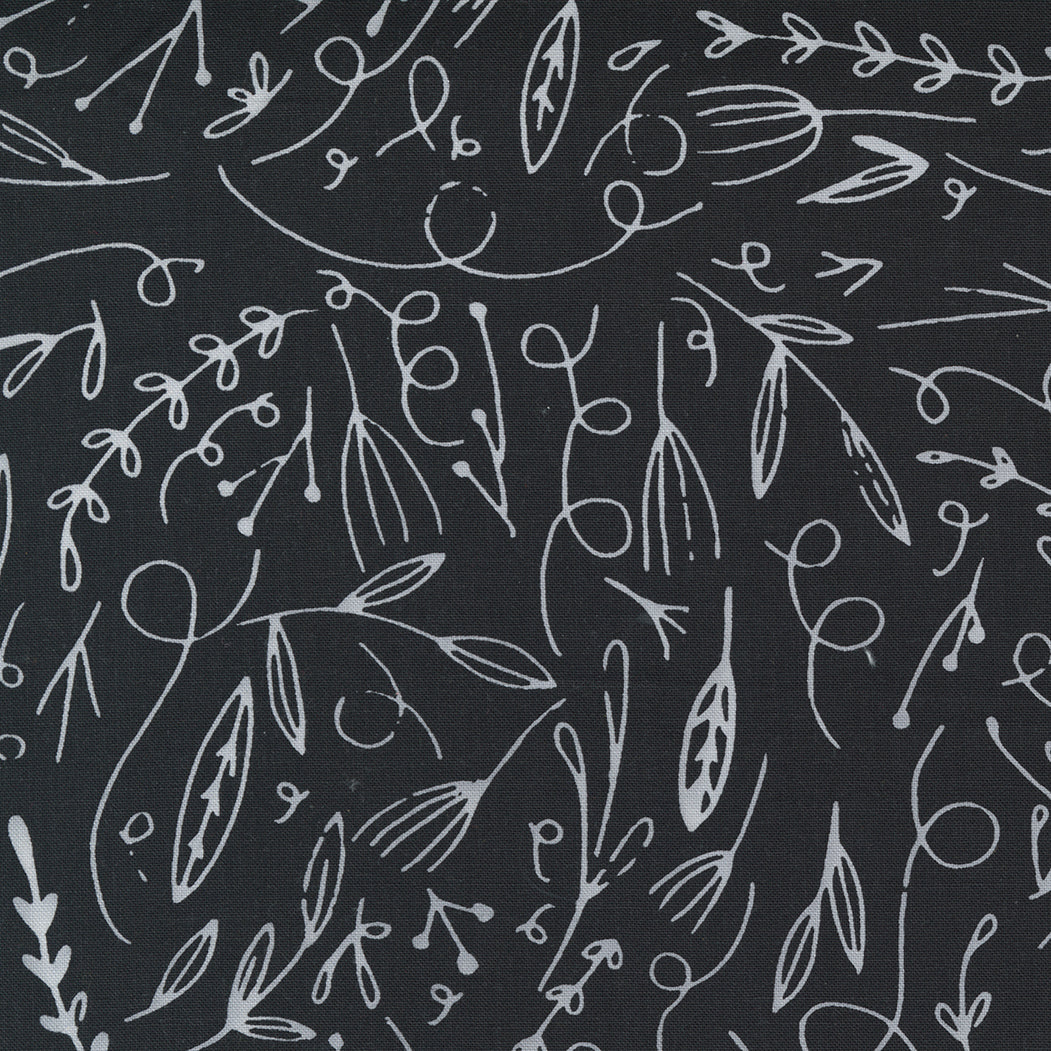 Words to Live By Filigree Doodle in Ink, Gingiber, Moda Fabrics, 48322 11