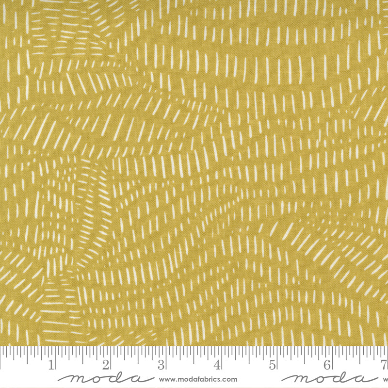 Words to Live By Scattered Lines in Mustard, Gingiber, Moda Fabrics, 48323 16