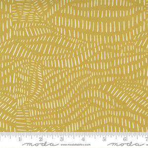 Words to Live By Scattered Lines in Mustard, Gingiber, Moda Fabrics, 48323 16