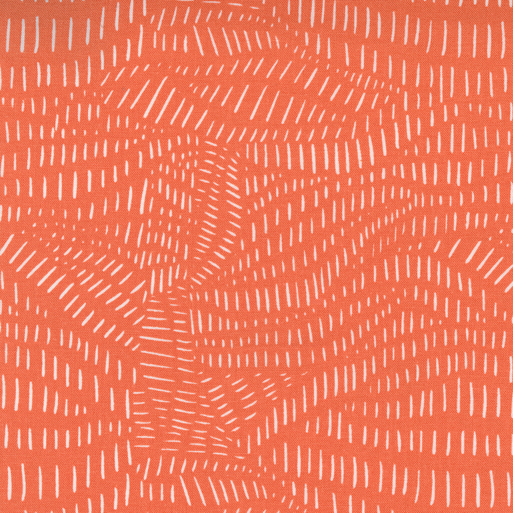 Words to Live By Scattered Lines in Clementine, Gingiber, Moda Fabrics, 48323 15