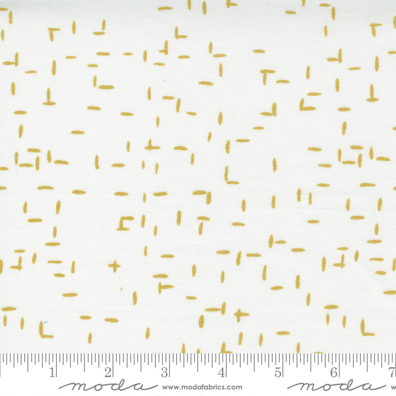 Words to Live By Tweedy in Cloud and Mustard, Gingiber, Moda Fabrics, 48324 24