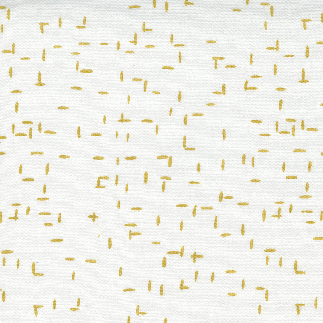 Words to Live By Tweedy in Cloud and Mustard, Gingiber, Moda Fabrics, 48324 24