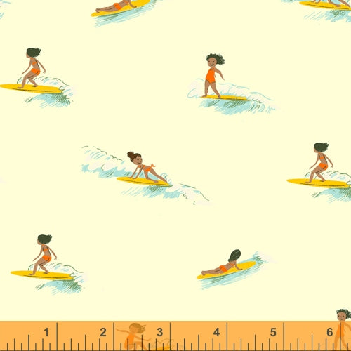 Malibu Tiny Surfers in Cream, Heather Ross, 52146-5