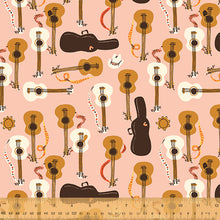 Load image into Gallery viewer, Far Far Away 3 Guitars in Pink, Heather Ross, 52754-1
