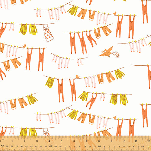 Far Far Away 3 Laundry in Ivory, Heather Ross, 52755-7